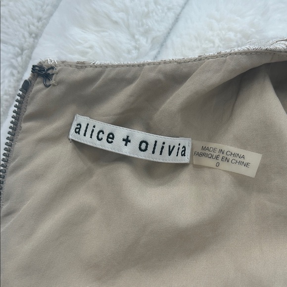 Alice + Olivia Cream Floral Lace Mini Dress - Picture 8 of 10